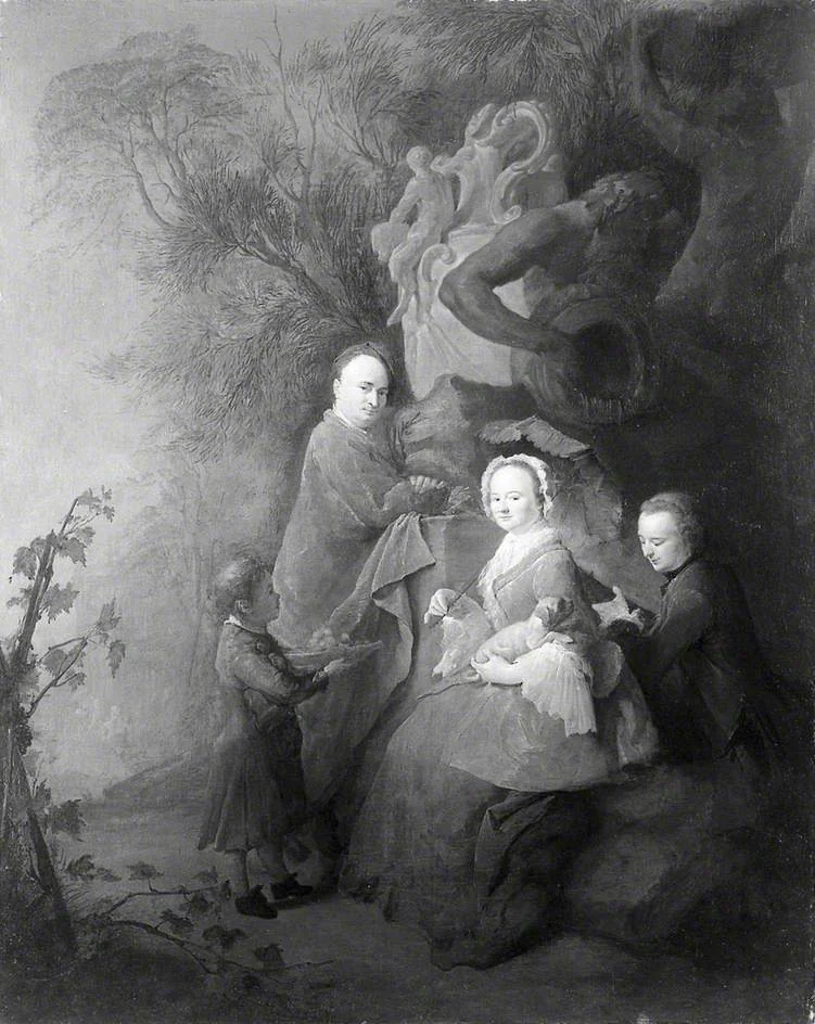 The Artist and his Family in a Park, detail