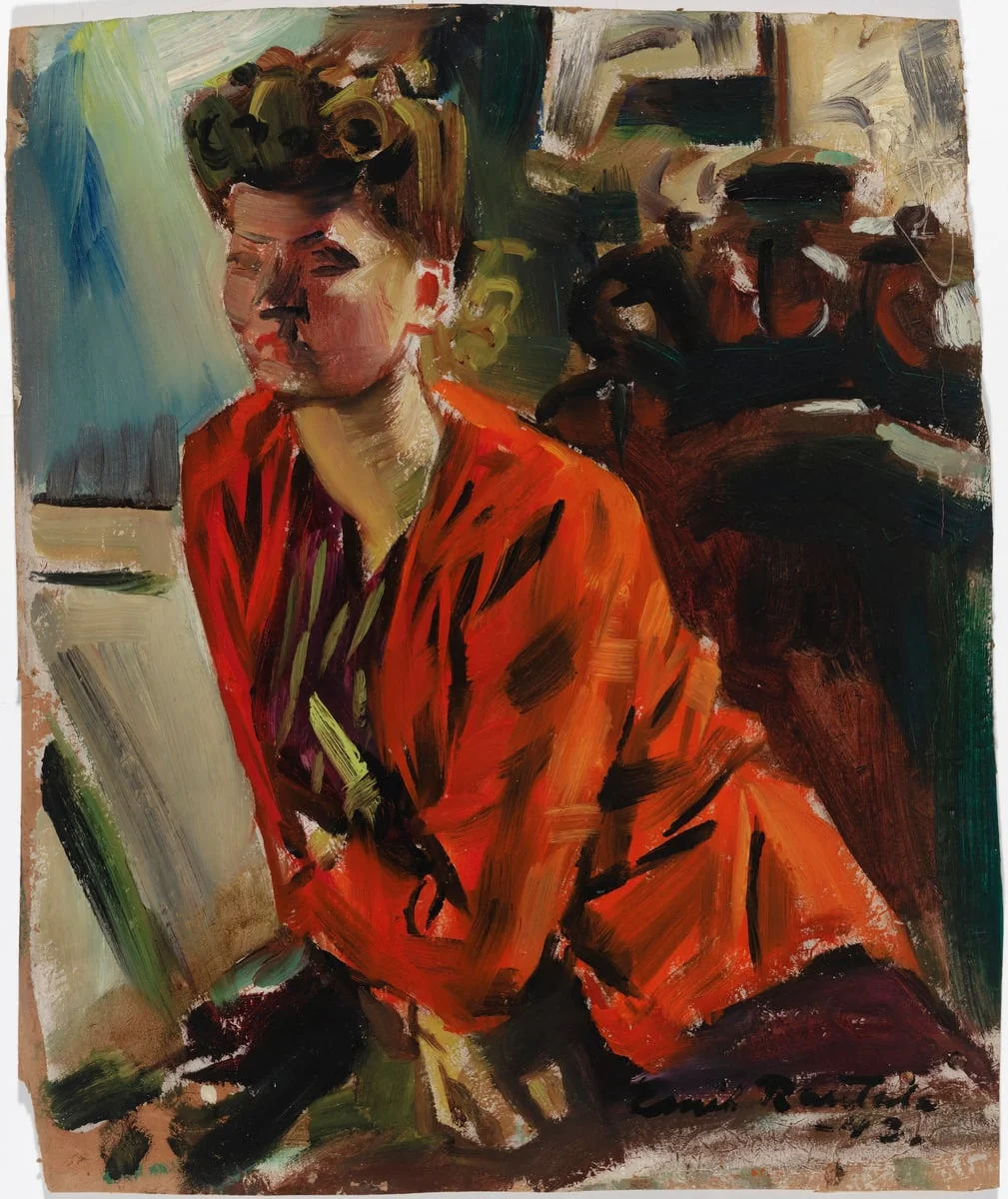 Margit Rautala-Kaipaisen muotokuva, detail