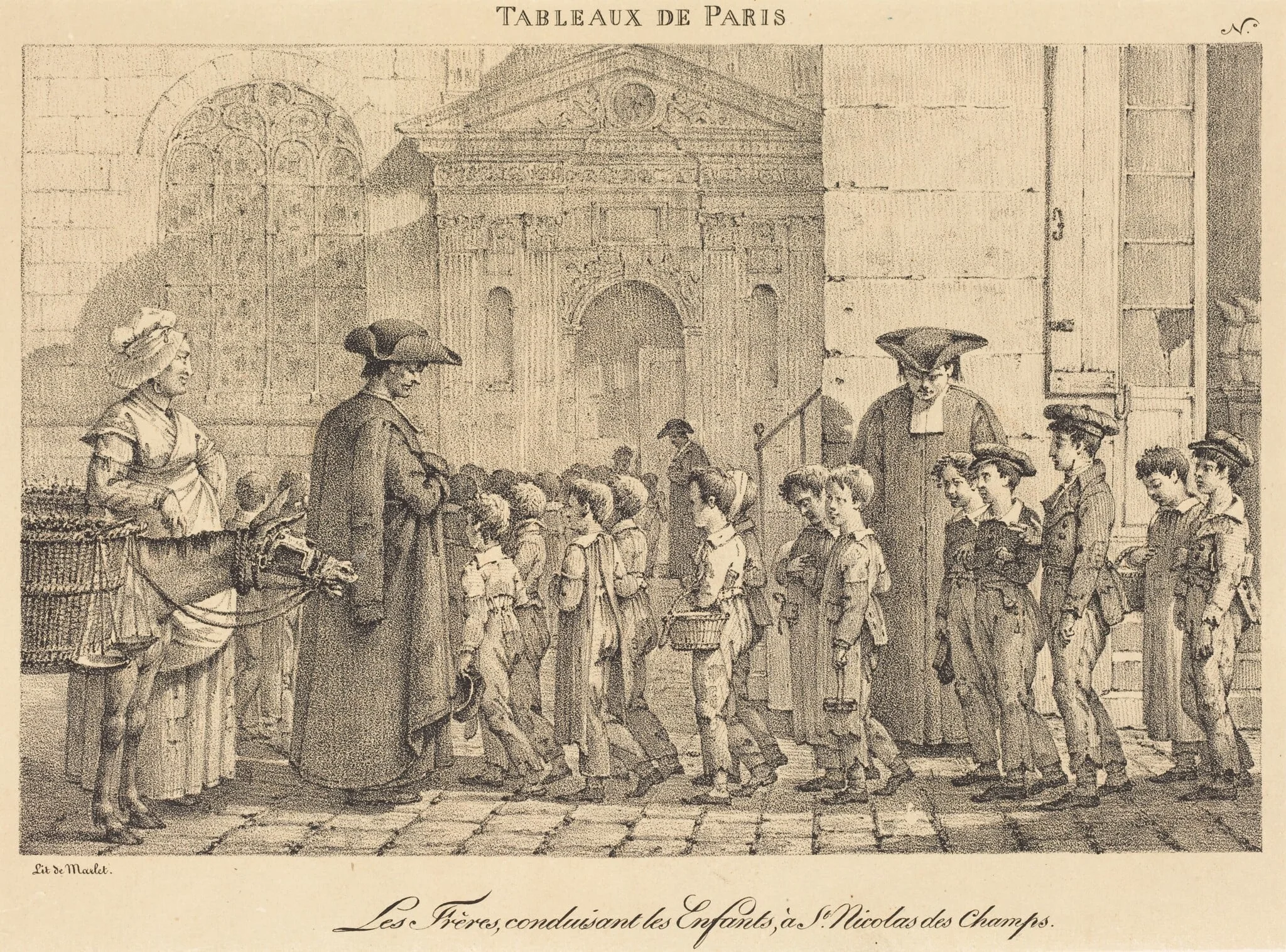 Les Frères Conduisent les Enfants, à St. Nicolas des Champs, detail