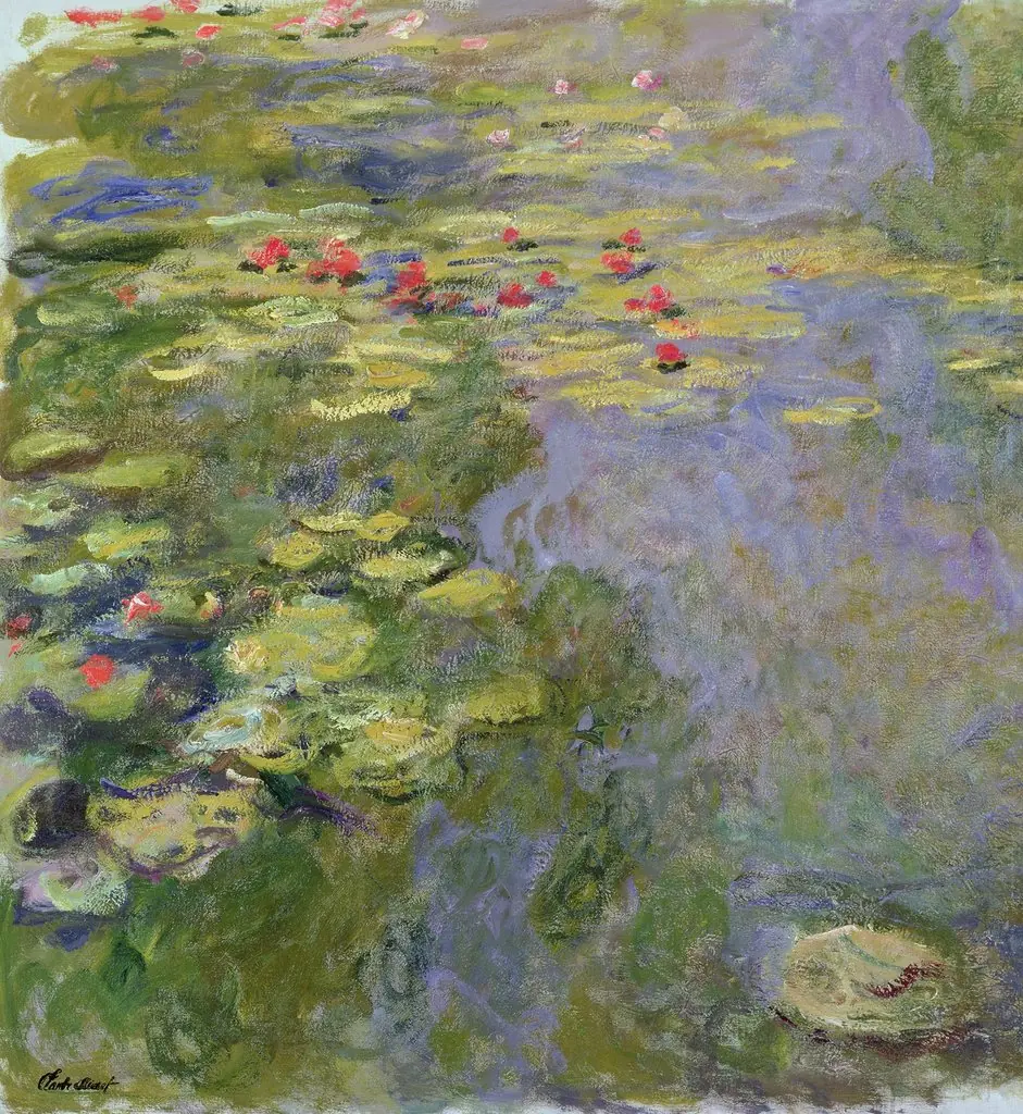 The Water-Lily Pond, by Claude Monet, oil, 1918