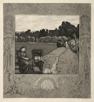 Child, from On Death, Part I, Opus XI (Kind, Vom Tode, Erster Teil, Opus XI), by Max Klinger, 1889