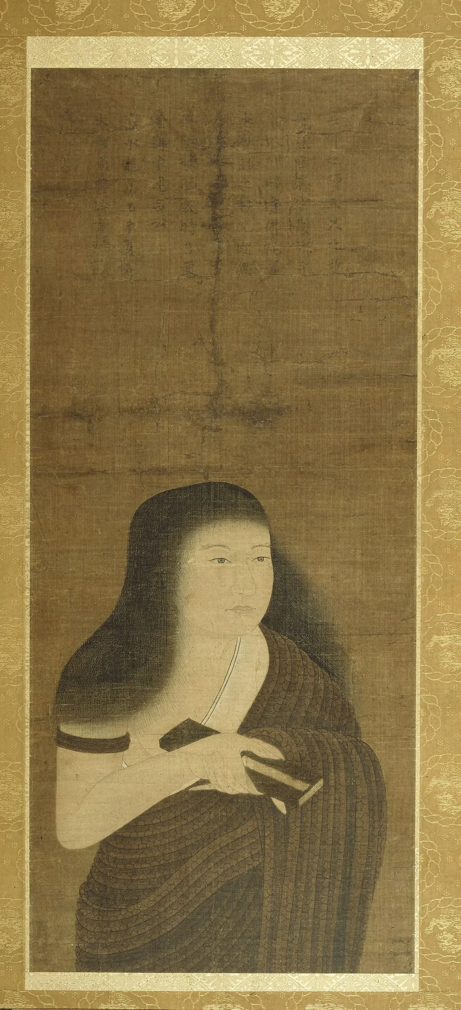 Monju Dressed in a Robe of Braided Grass (Nawa Monju), detail