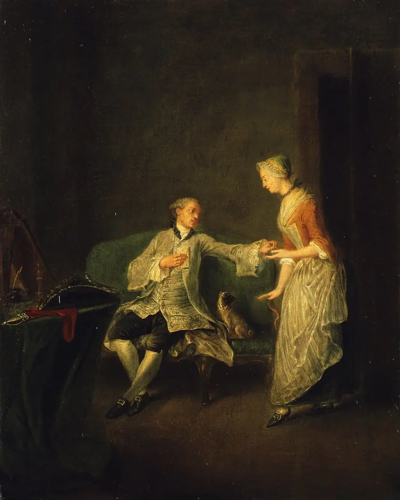 The heard Lover, by Bernhard Rode, oil, 1753