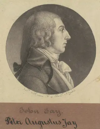 Peter Augustus Jay, by Charles B. J. Févret de Saint-Mémin, ink, 1797