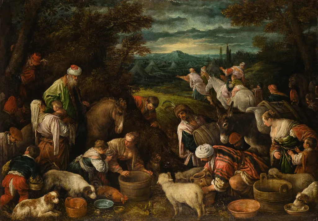 The Israelites in the Desert, by Jacopo Bassano, oil, 1575
