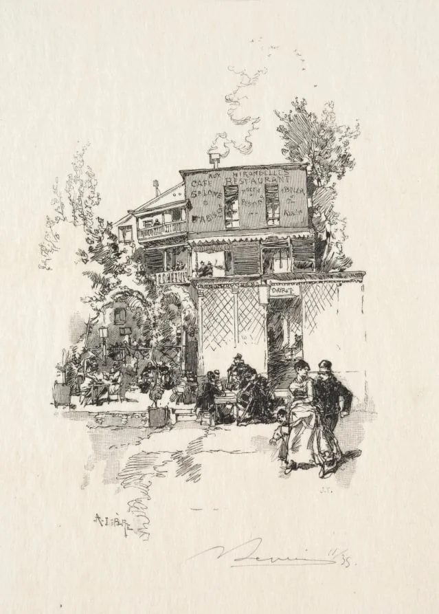 Une Guinguette, detail