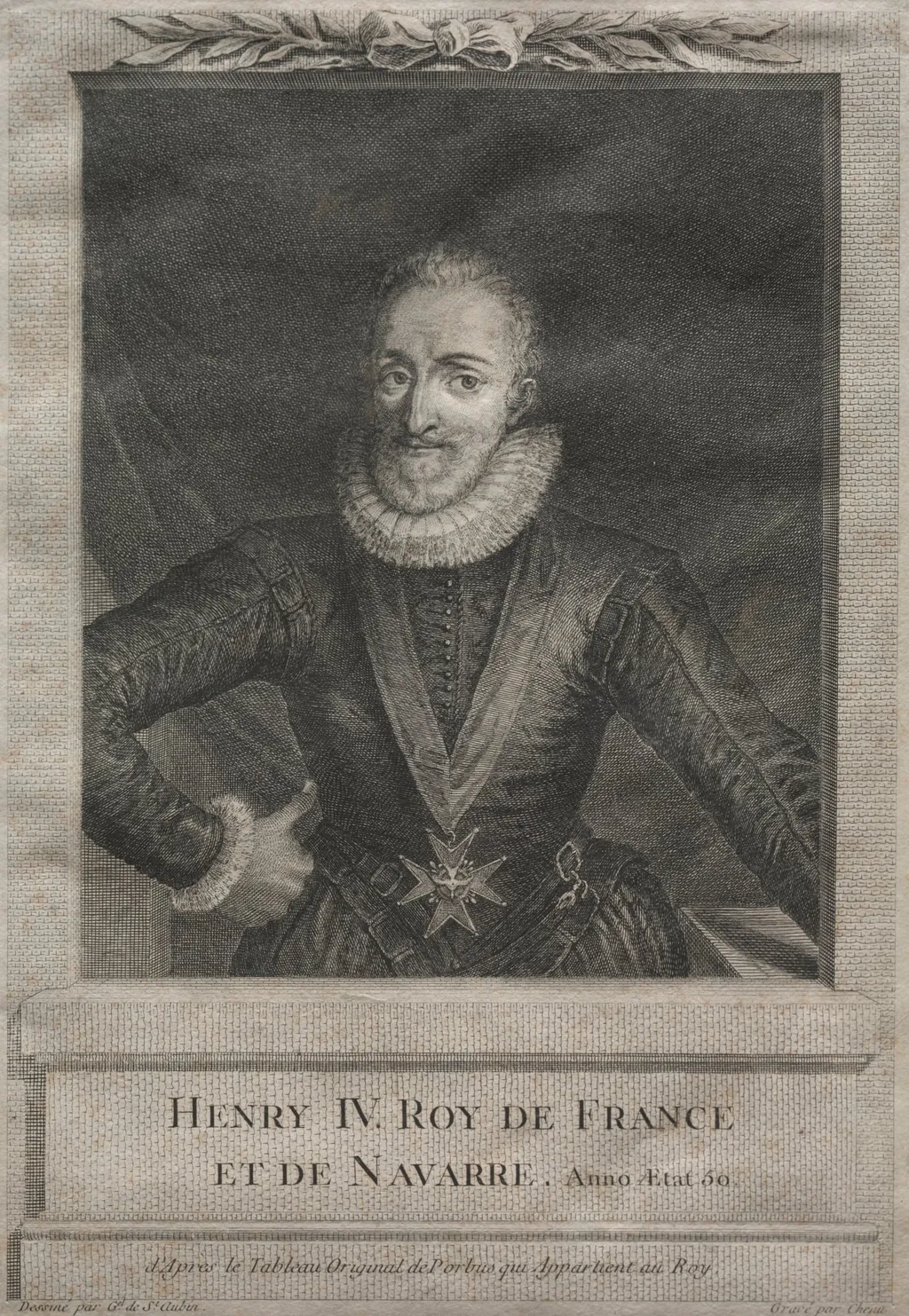 Henry IV, King of France, by Gabriel de Saint-Aubin, 1765
