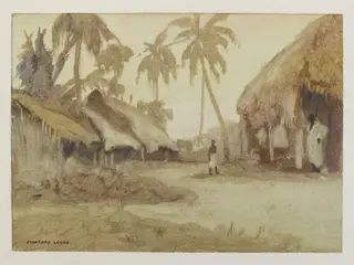 Magogoni, Dar-es-Salaam, by Stafford Leake, watercolor, 1918