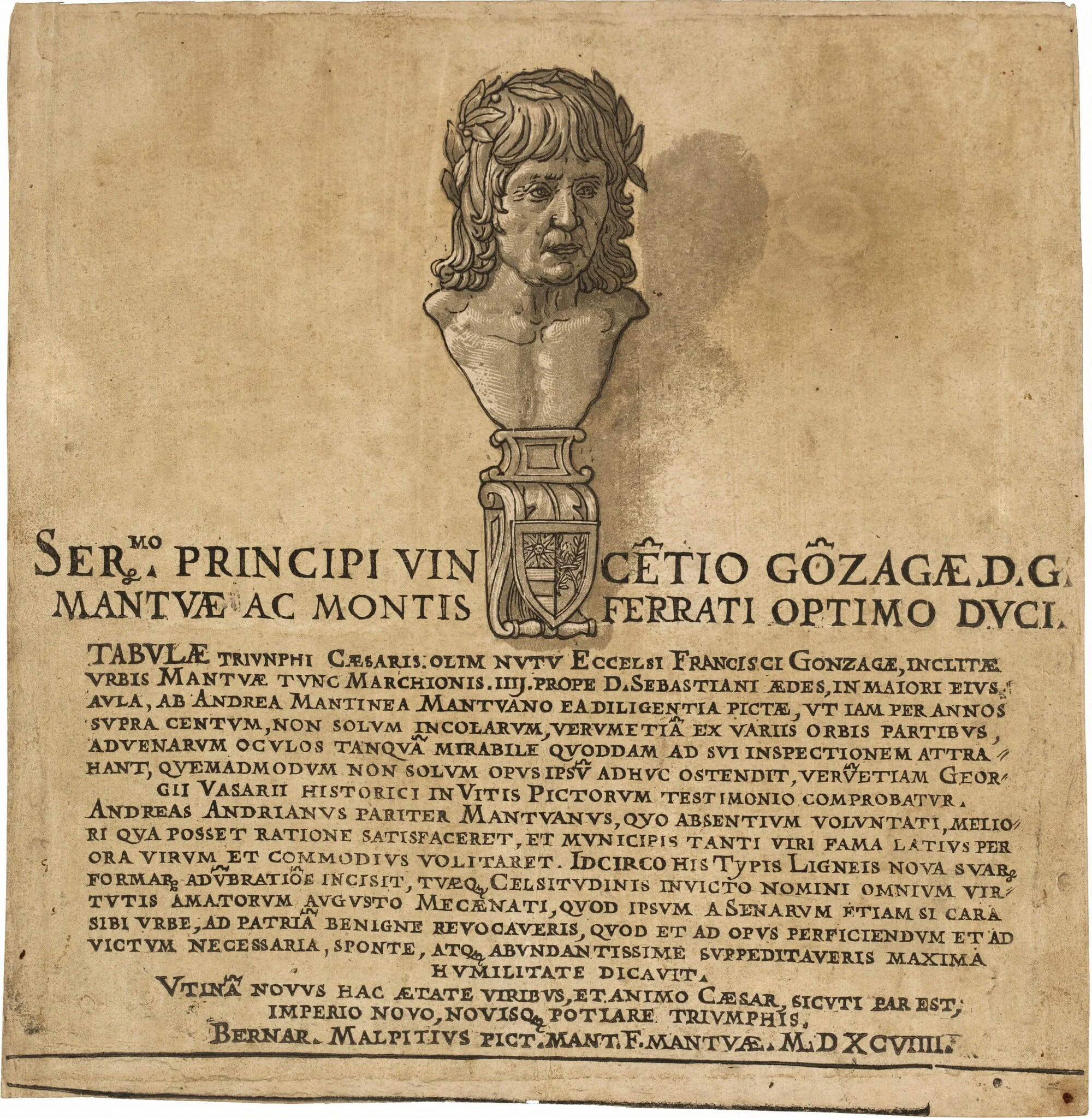 The Triumph of Julius Caesar: Title Page, detail