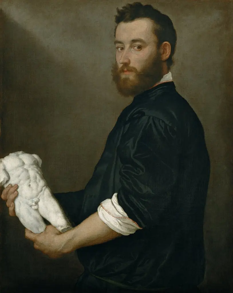Portrait of the sculptor Alessandro Vittoria, by Giovanni Battista Moroni, oil, 1552