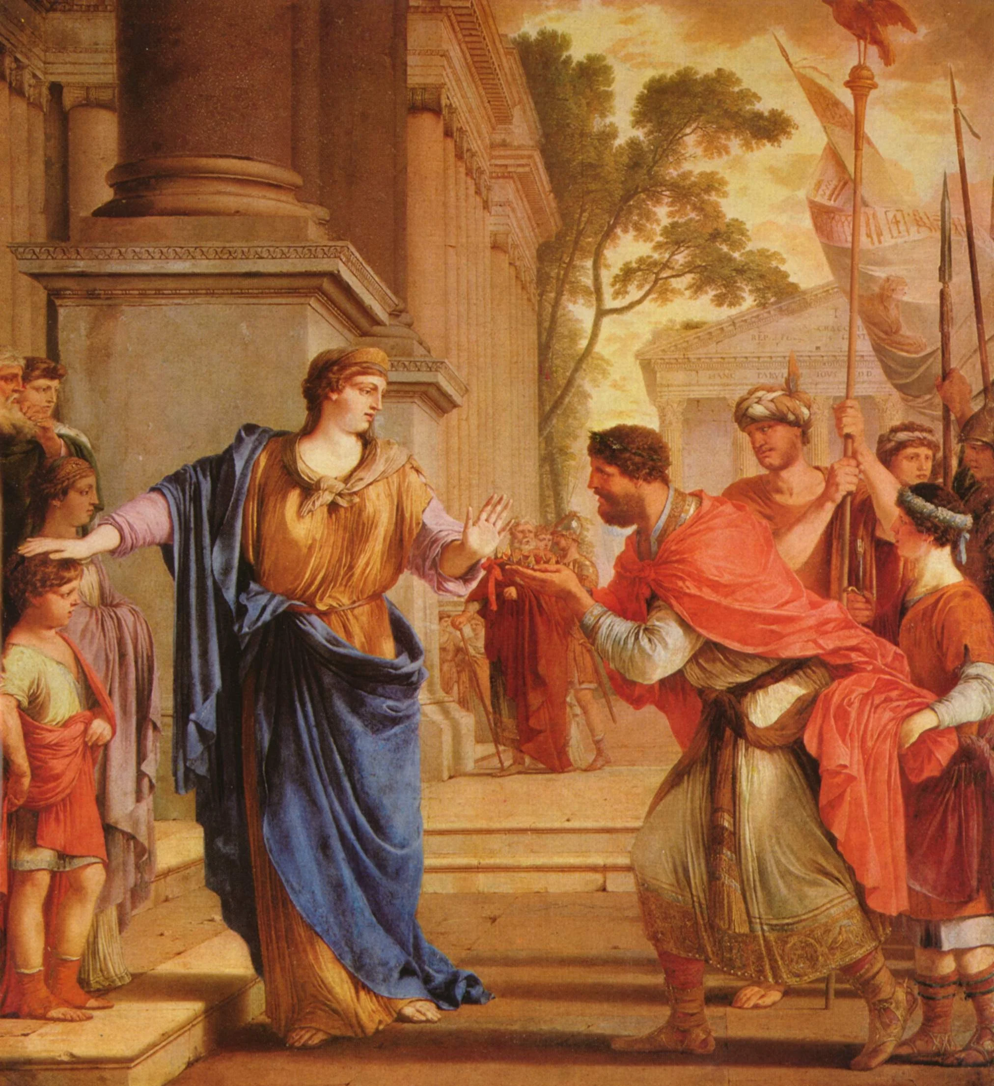 Cornelia rejects the crown of the Ptolemies, detail