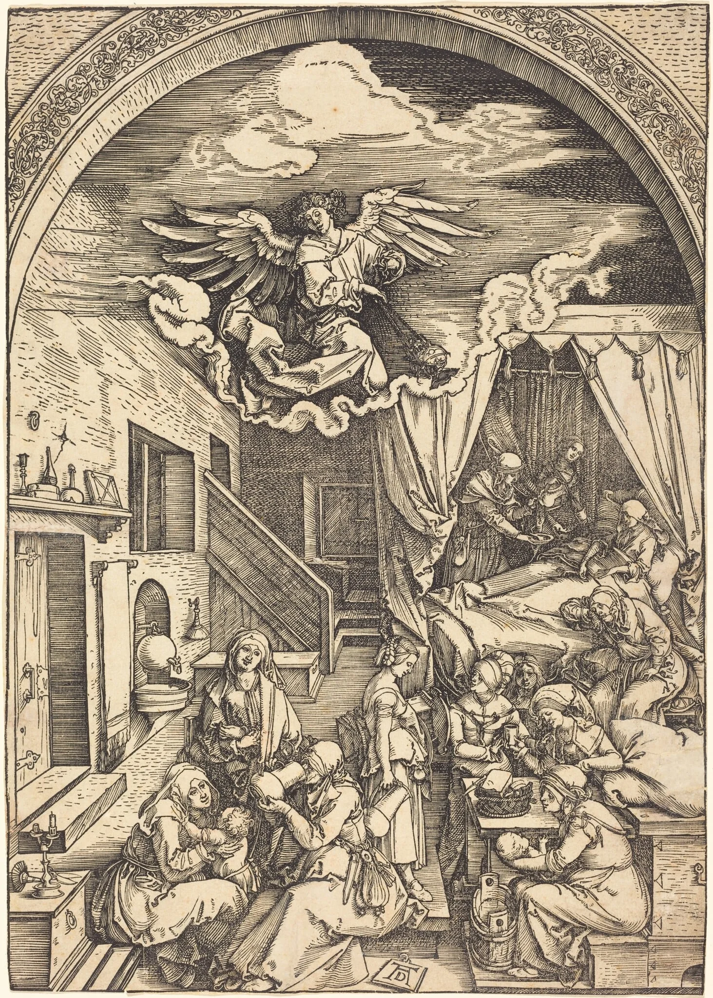 The Birth of the Virgin, detail