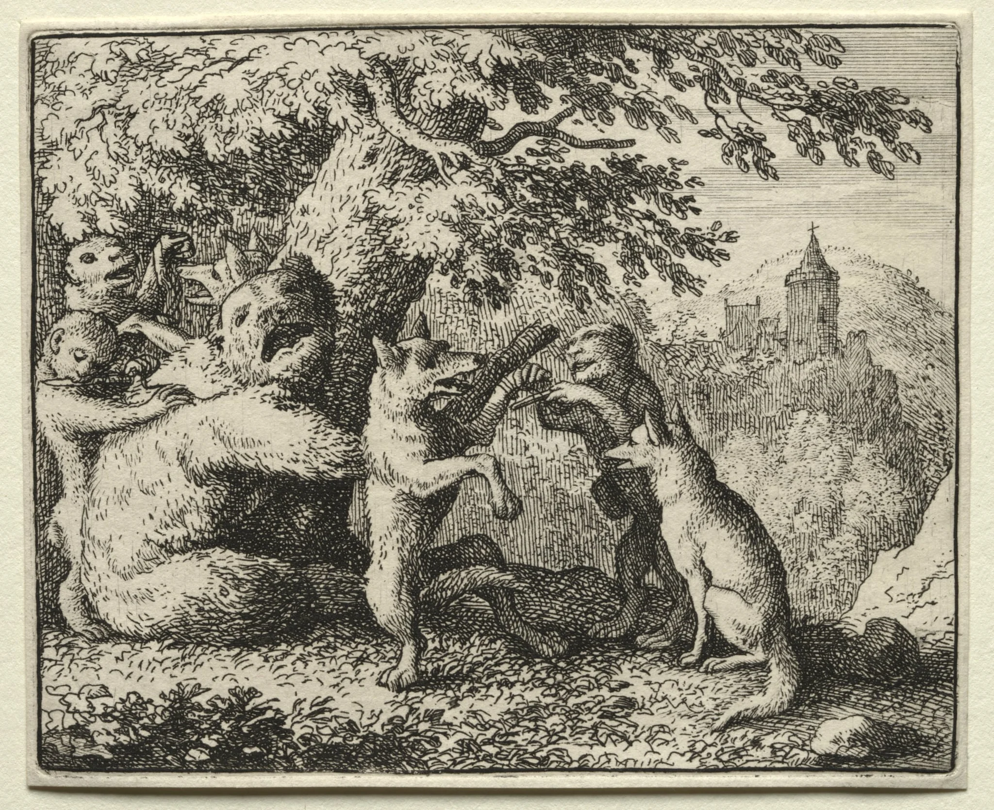 Reynard the Fox: Reynard Equipped for his Pilgrimage, detail