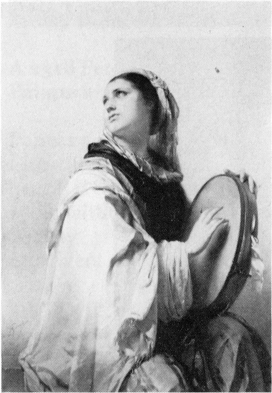 Woman with a Tambourine, detail