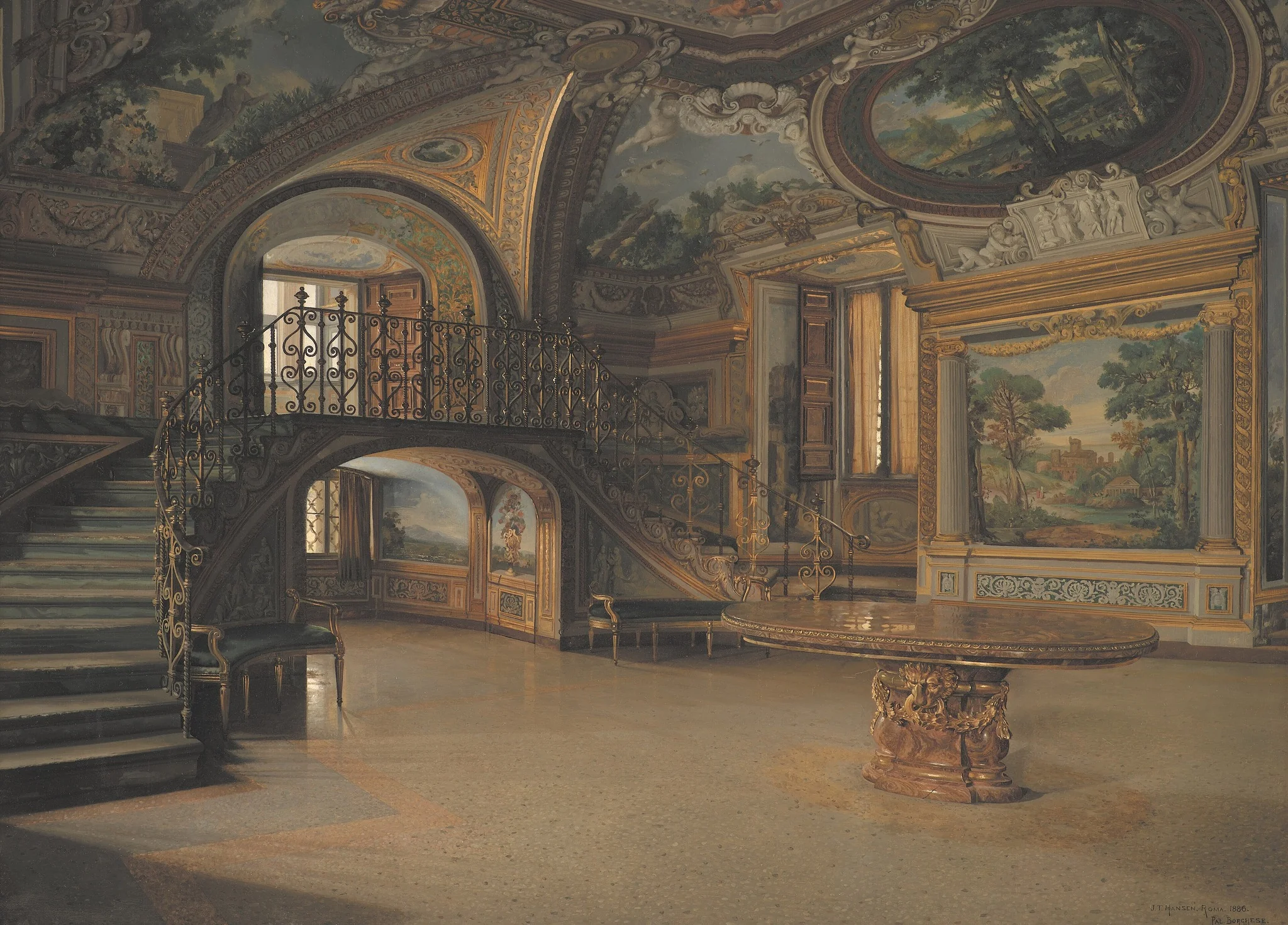 En sal i Palazzo Borghese, detail