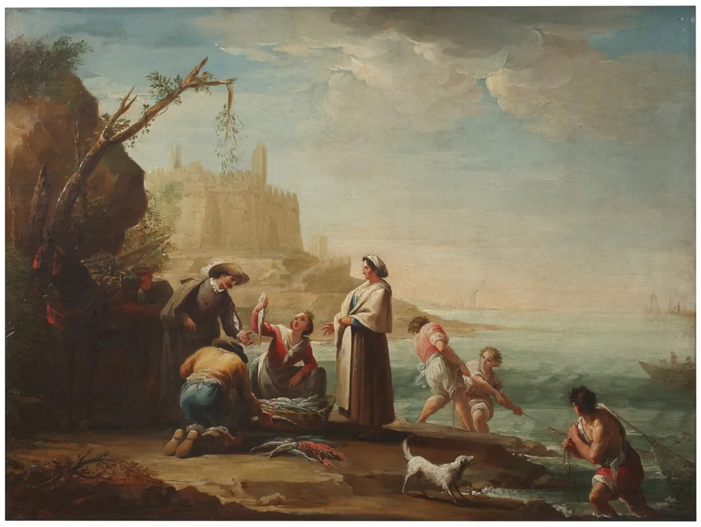 Fisherfolk, by Mariano Salvador Maella, oil, 1792