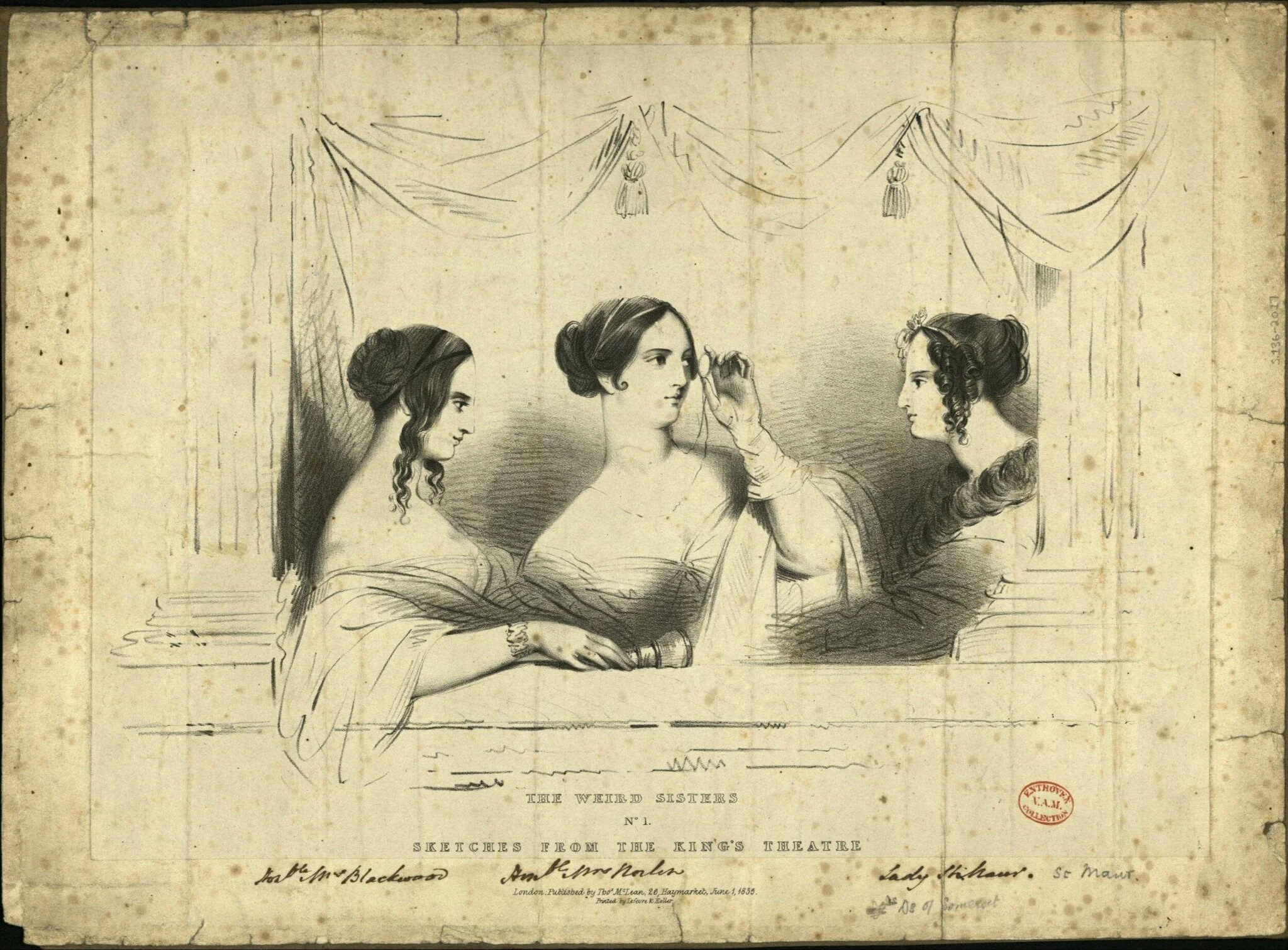 Sketches from the King's Theatre, detail