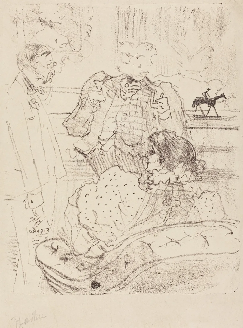 Rosmersholm; Le Gage, by Henri de Toulouse-Lautrec, ink, 1898