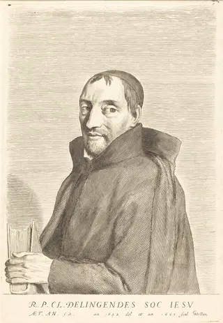 Claude de Lingendes, by Claude Mellan, ink, 1661