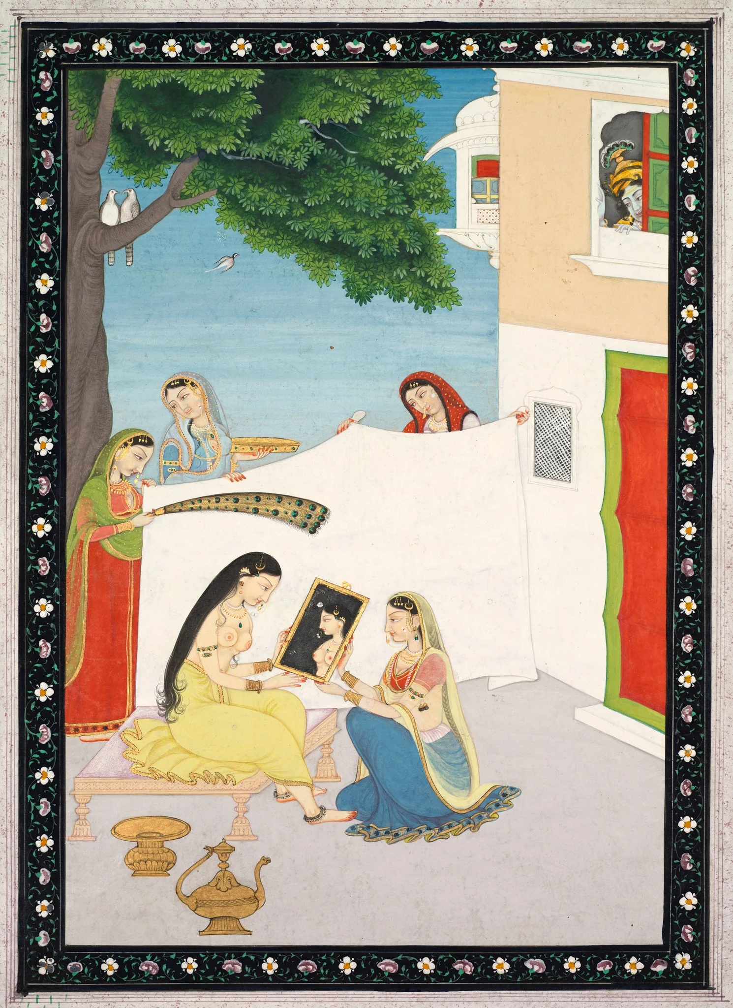 Toilette of Radha, detail