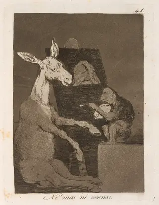 Ni mas ni menos (Neither More nor Less), by Francisco de Goya, ink, 1799