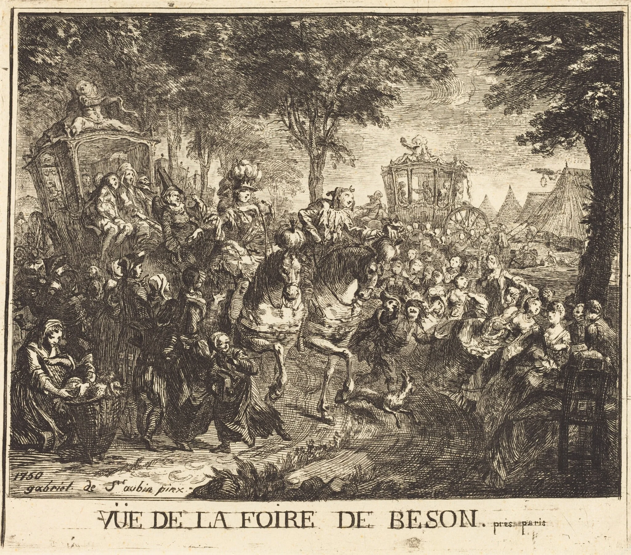 Vue de la foire de Beson (The Fair at Bezons), detail