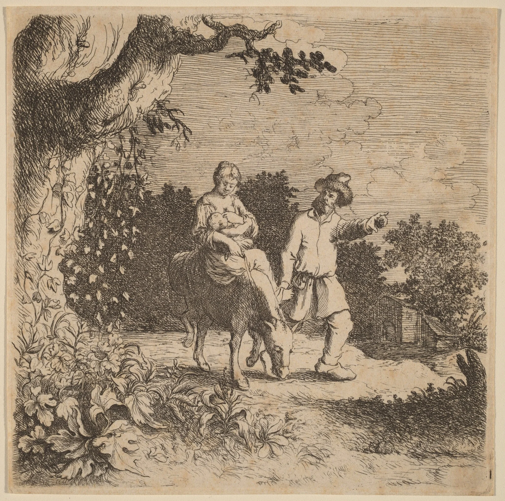 The Flight into Egypt, detail