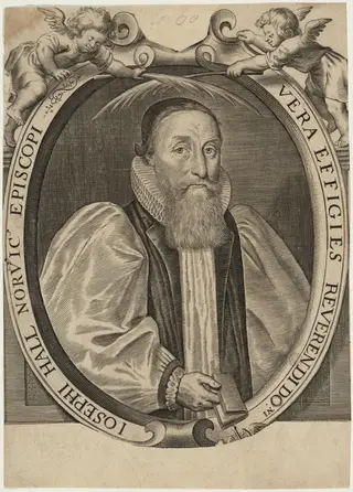 Joseph Hall, Bishop of Norwich, by Crispyn van den Queboorn, ink, 1628