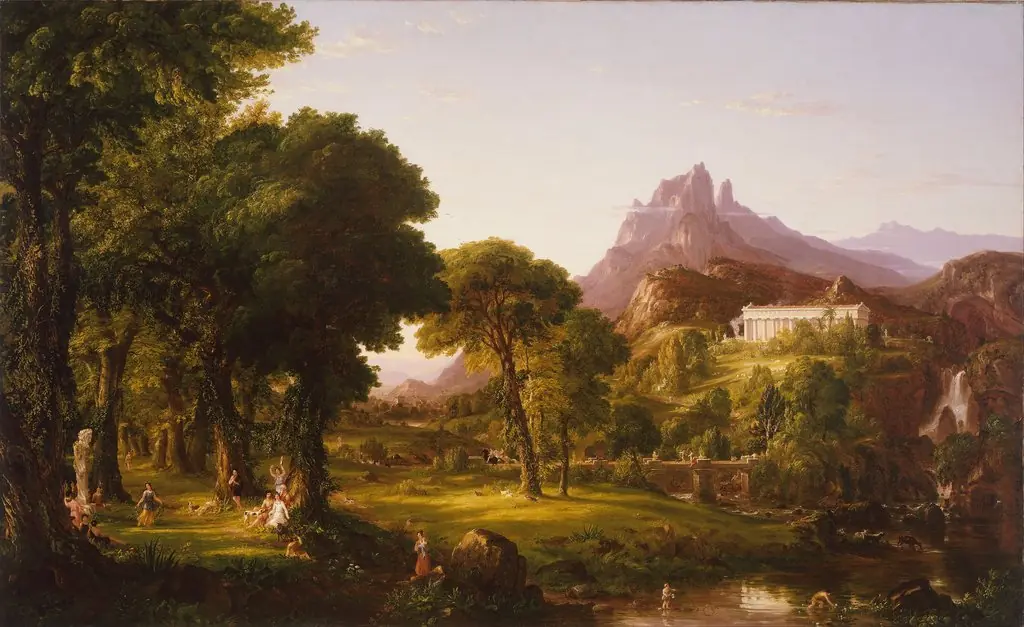 Dream of Arcadia, by Thomas Cole, oil, 1838