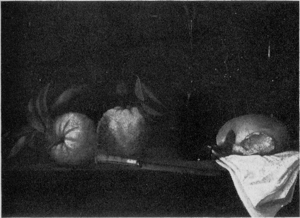Still life with Lemons and Bread, detail
