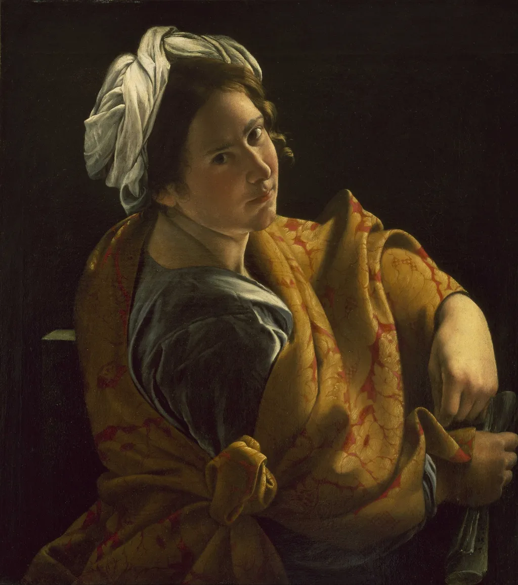 Portrait of a Young Woman as a Sibyl, by Orazio Gentileschi, oil, 1620