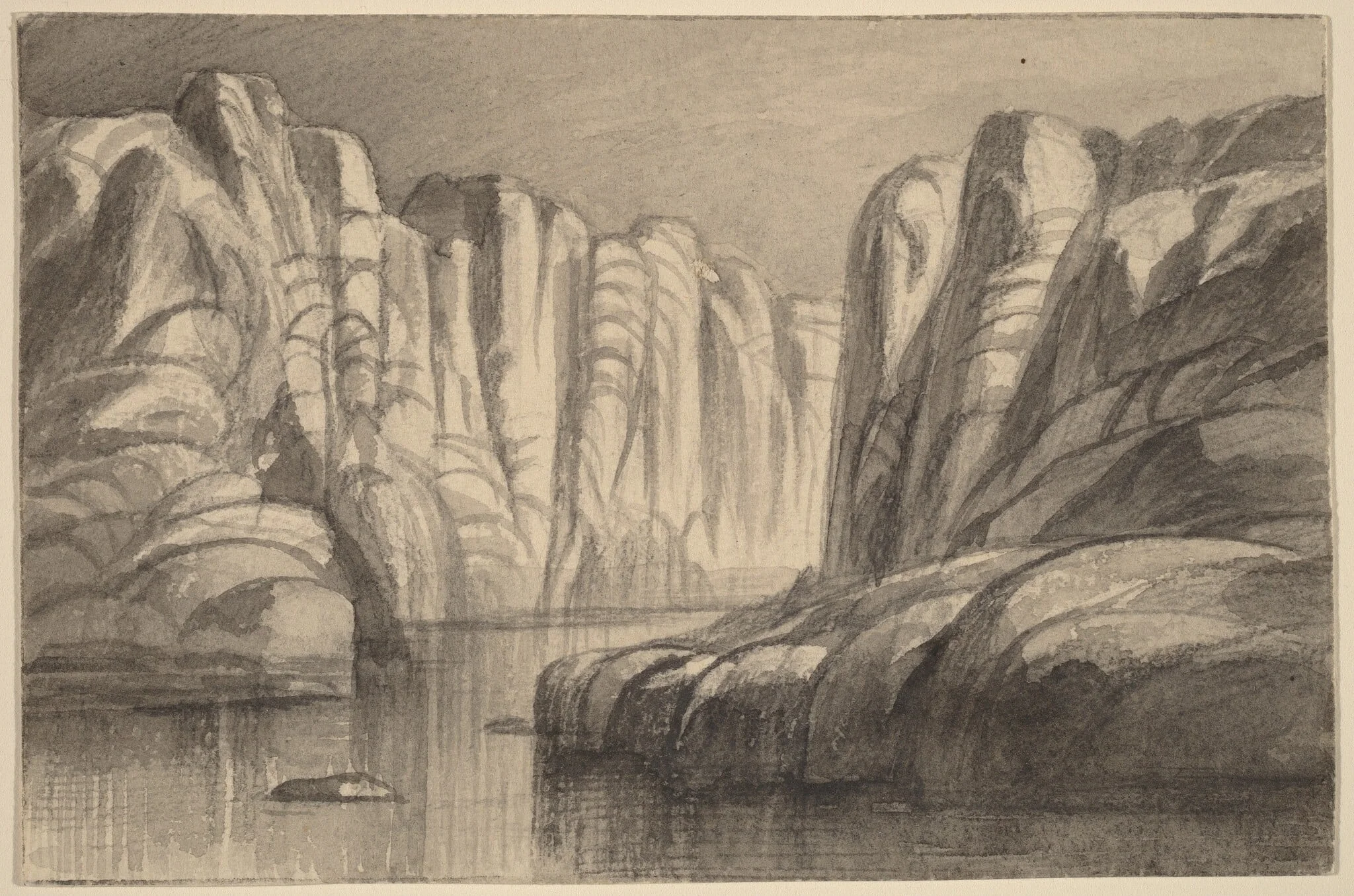 River Winding through a Rock Formation (Philae, Egypt), detail