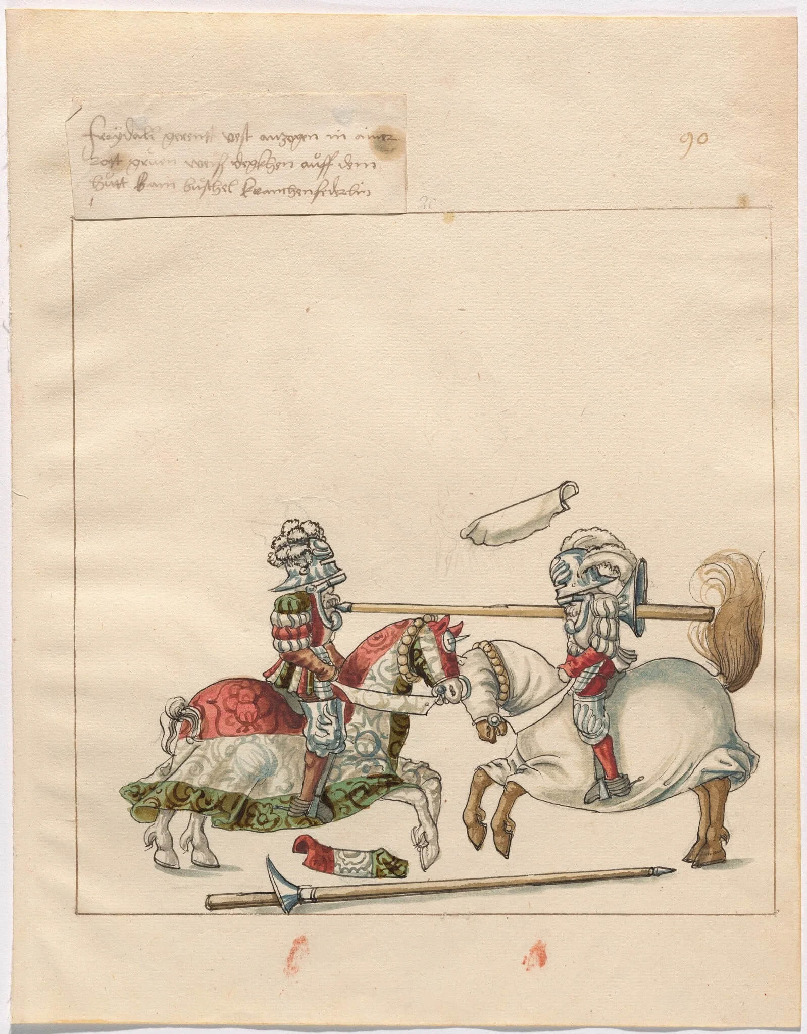 Mock Joust of War with Flying Shields and Without Bevors, detail