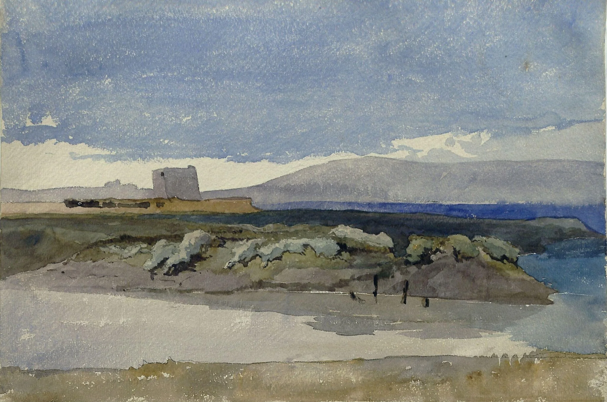 Creek with Distant Hills, detail