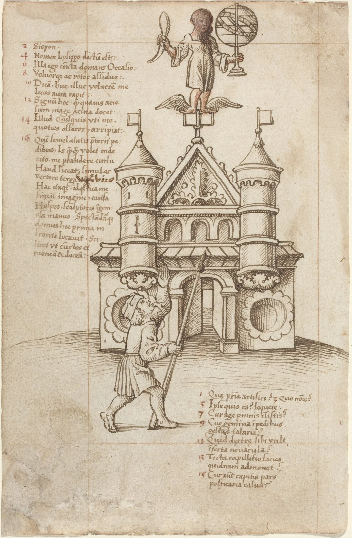 The Statue of Opportunity and the Passer-by [fol. 8 recto], detail