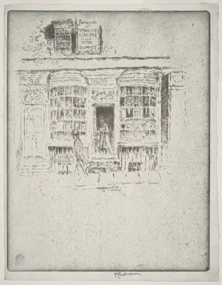 The Tobacco Shop, by Joseph Pennell, ink, 1903