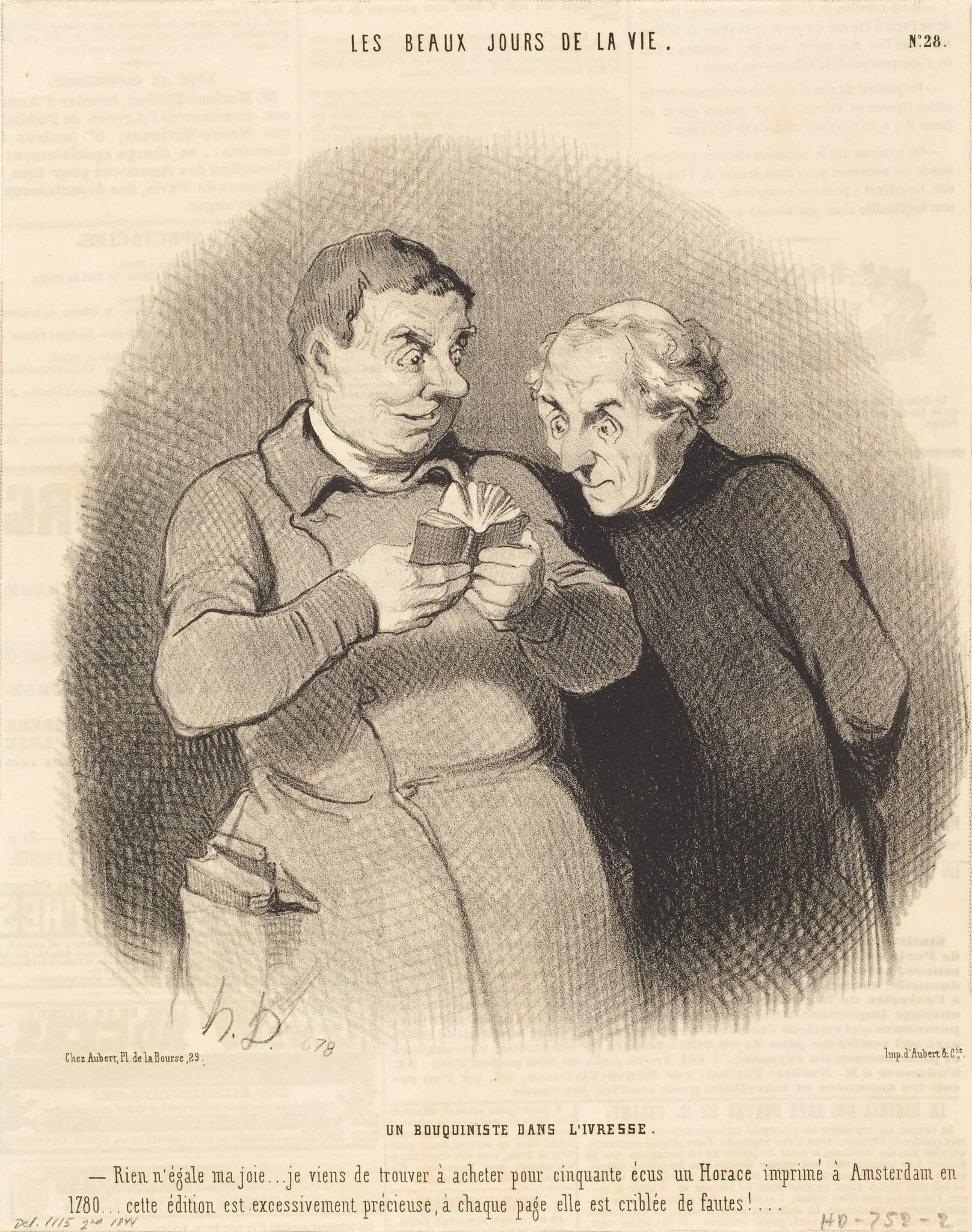 Un Bouquiniste dans l'ivresse, detail