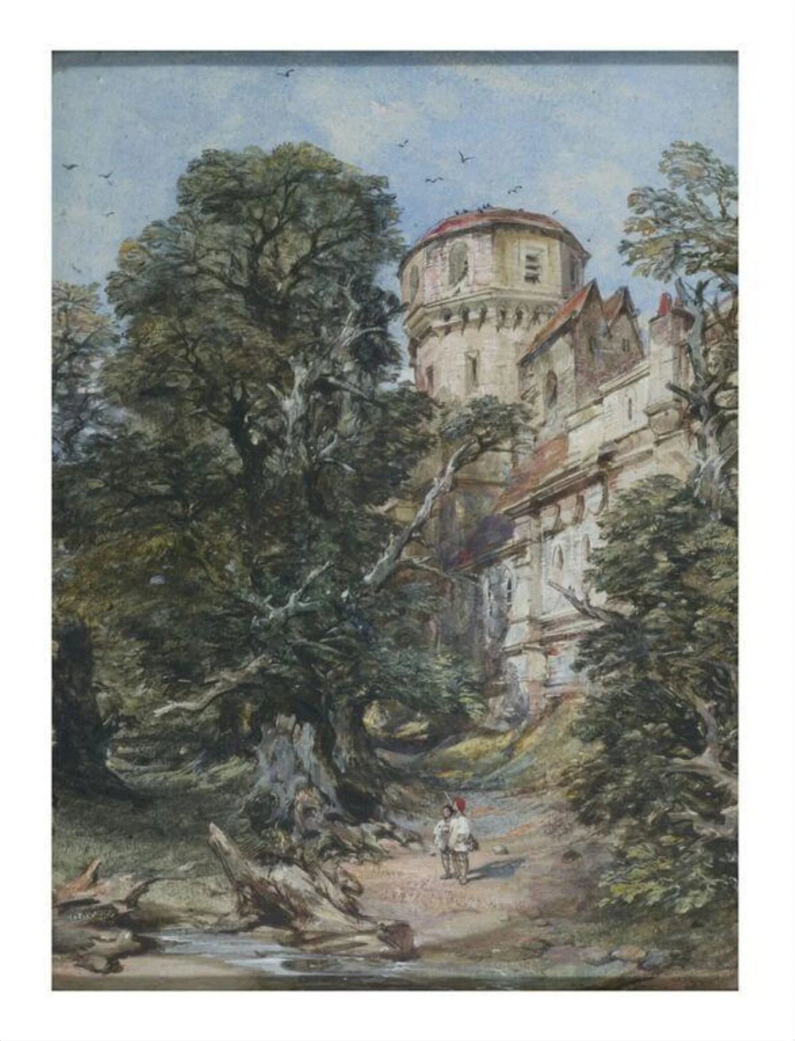 Landscape with Castle and Trees, detail