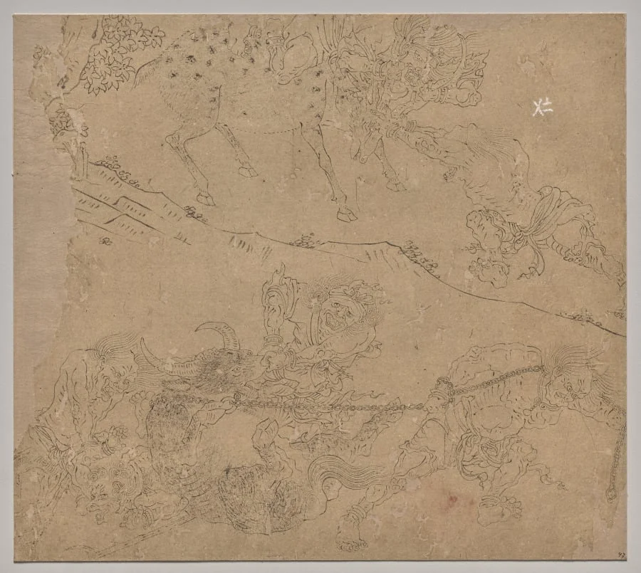 Album of Daoist and Buddhist Themes: Search the Mountain: Leaf 47, detail