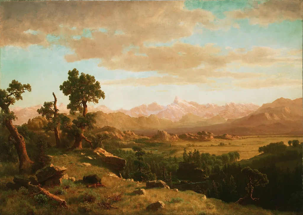 Wind River Country, by Albert Bierstadt, oil, 1860