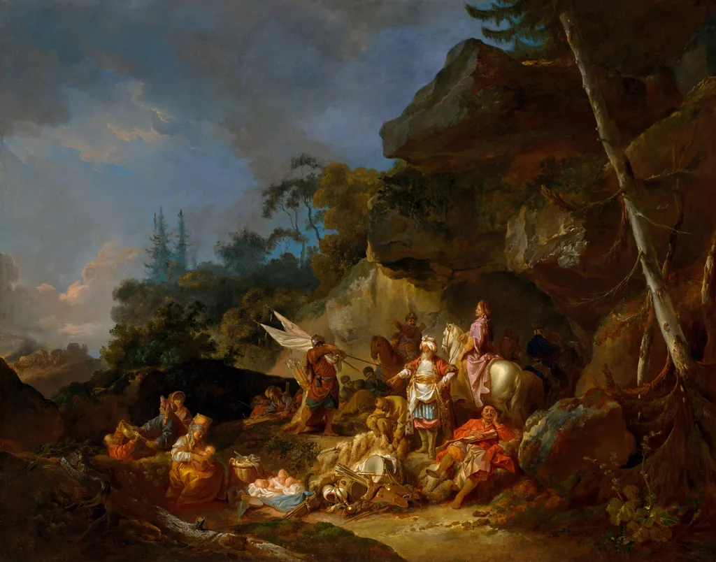 The Tartar Camp, by Jean-Baptiste Le Prince, oil, 1767