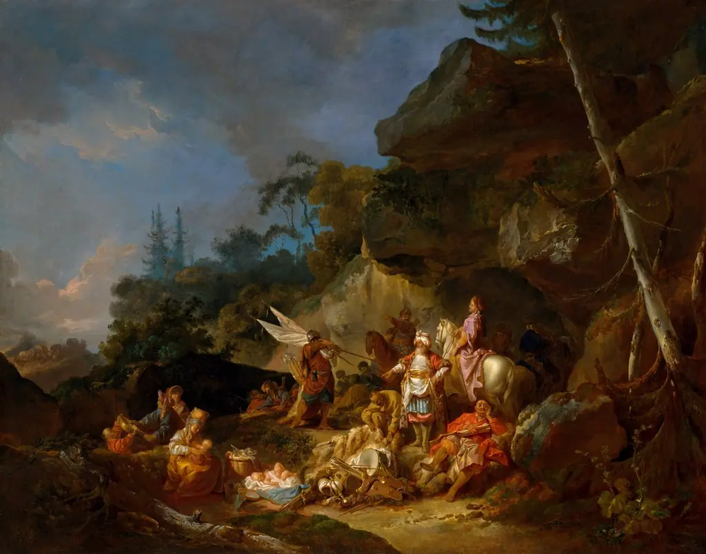 The Tartar Camp, by Jean-Baptiste Le Prince, oil, 1767