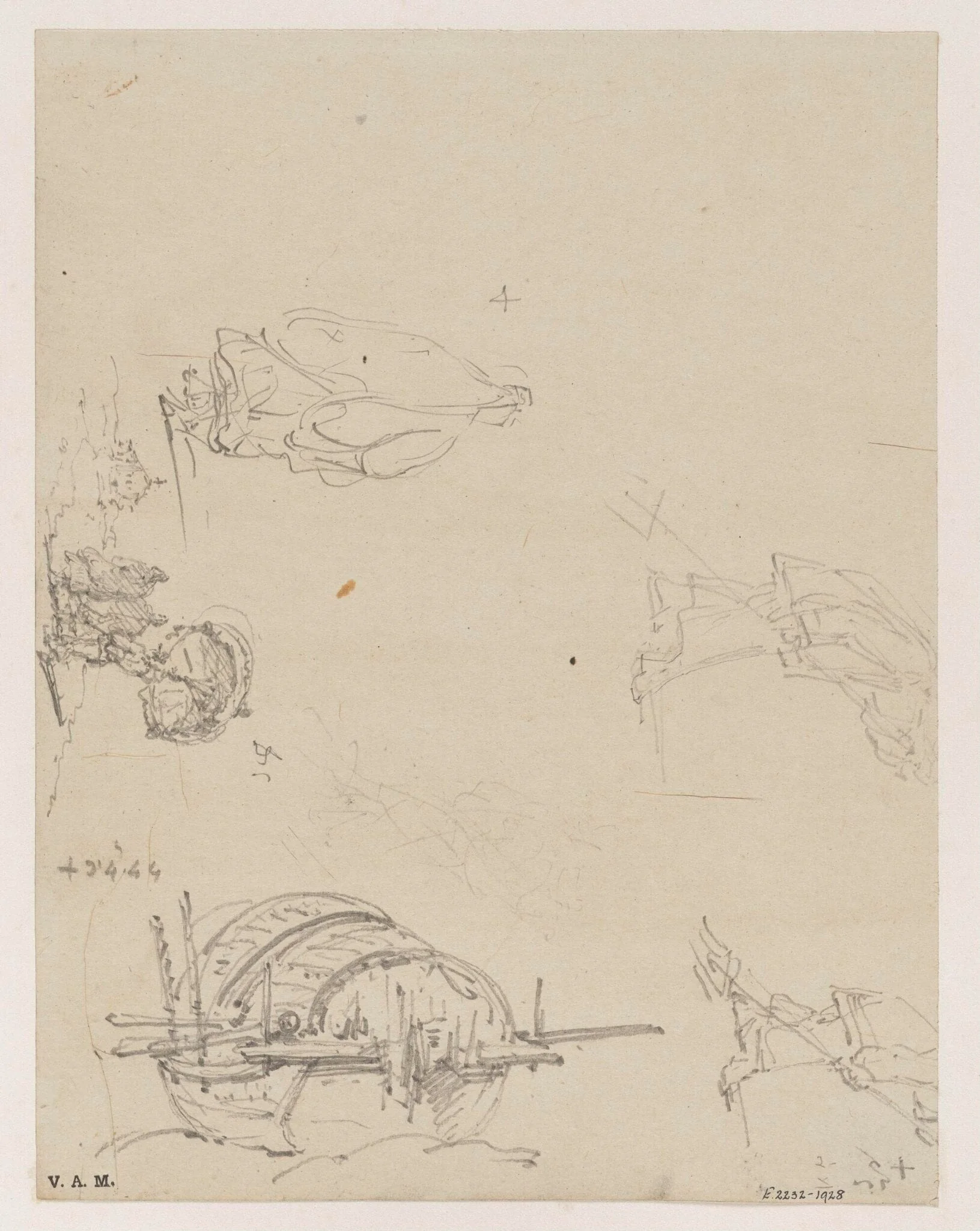 Chinese figures and a Tanka boat, detail