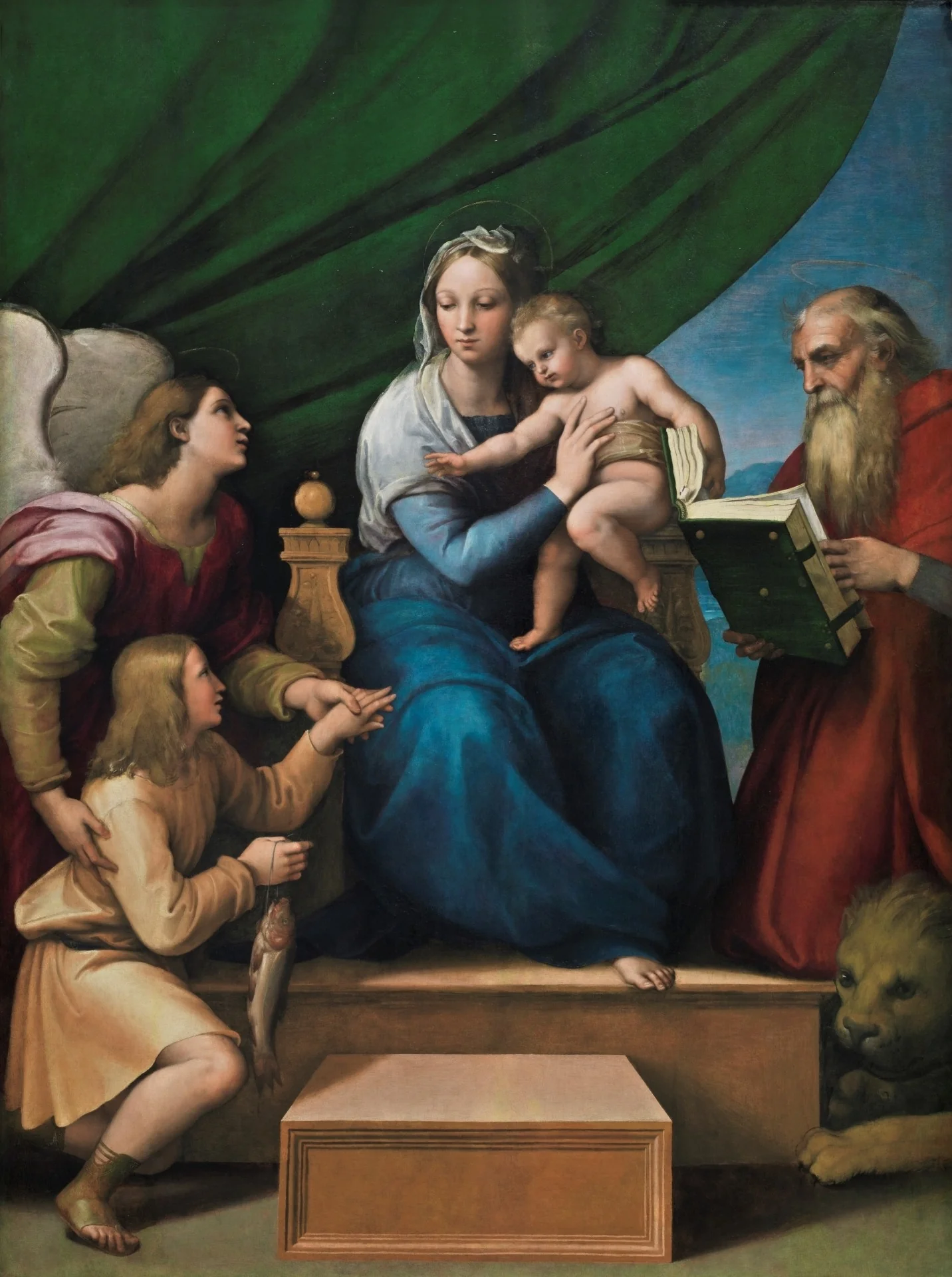 Madonna with the Fish, detail