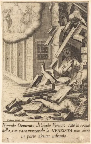Domenico di Giusto, by Jacques Callot, ink, 1619
