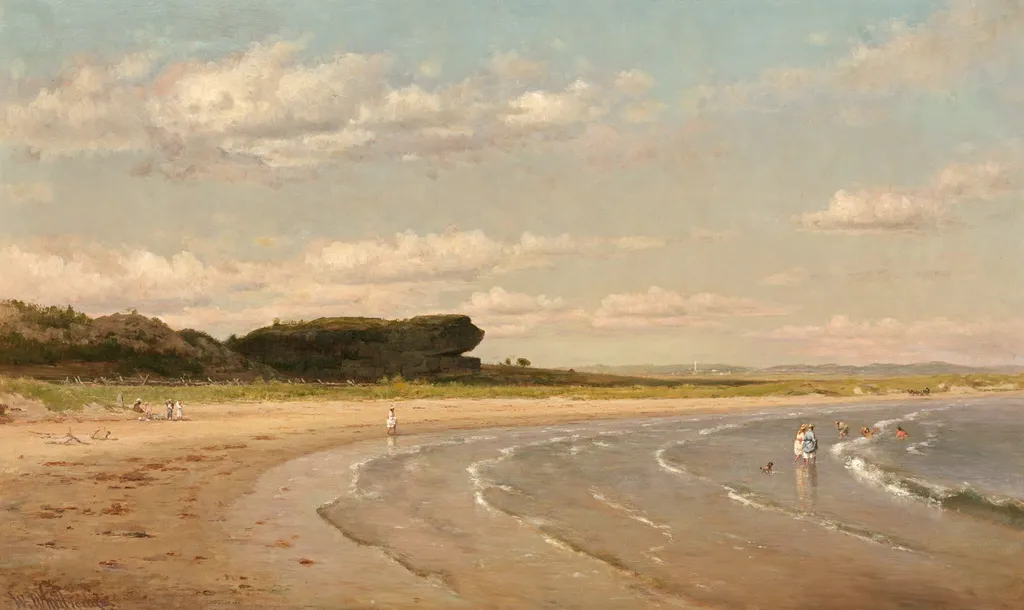 Second Beach, Newport, by Worthington Whittredge, oil, 1879