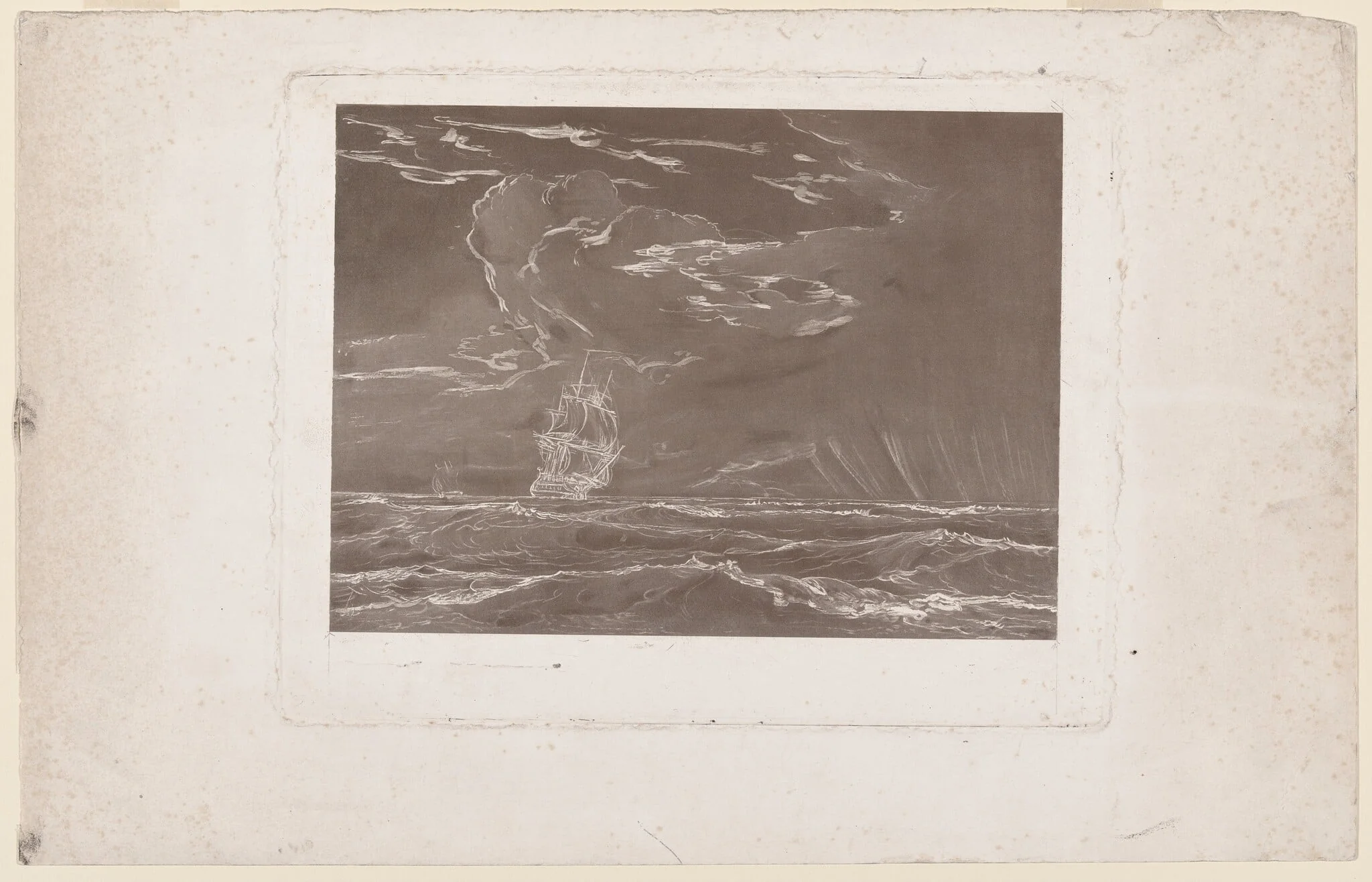 Ship in a Squall, detail