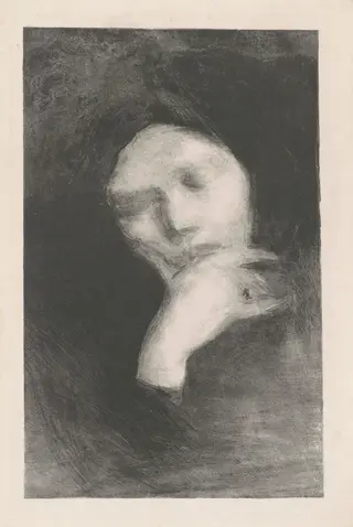 Meditation, by Eugène Carrière, ink, 1878