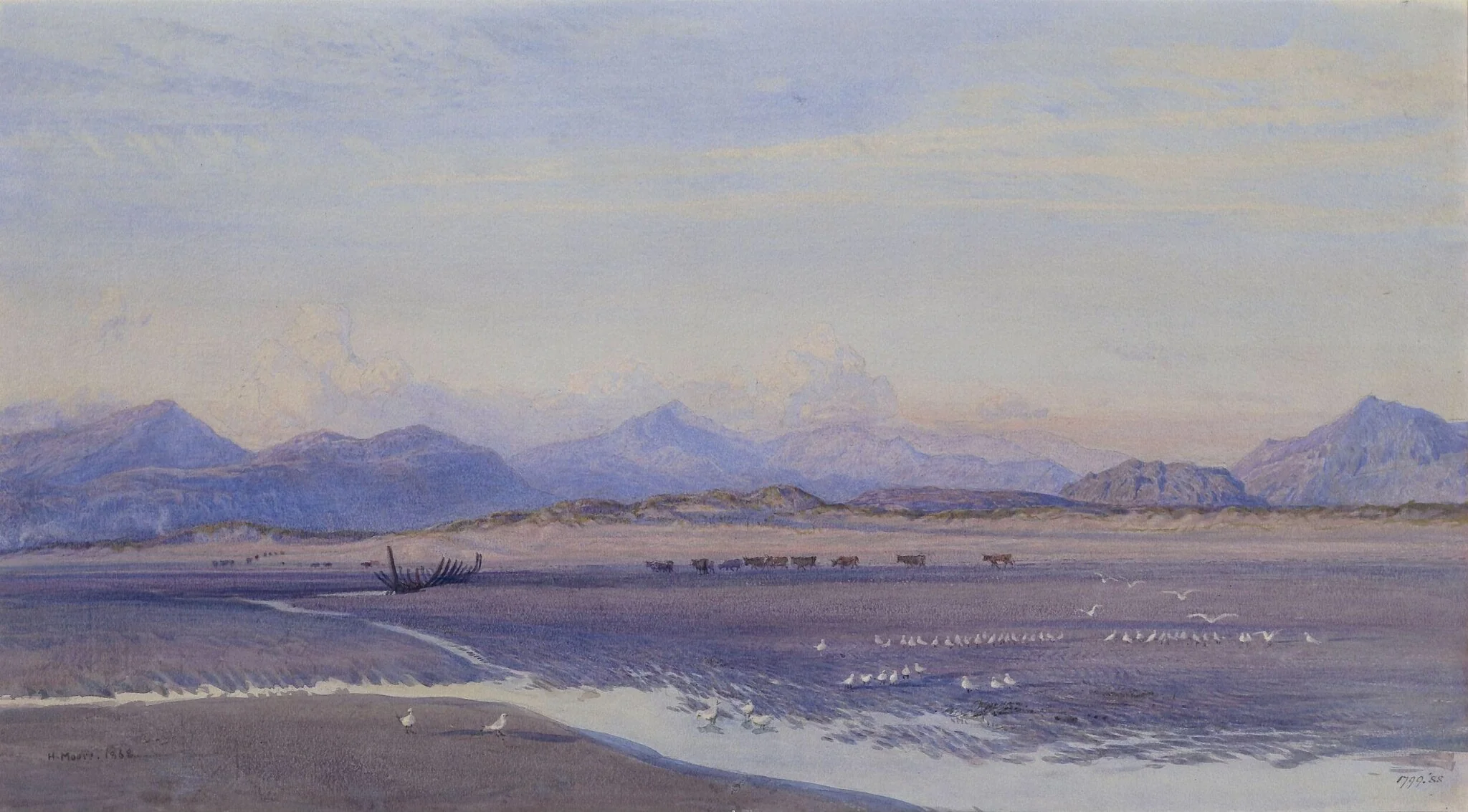 Port Madoc, North Wales : Sunset Effect, detail