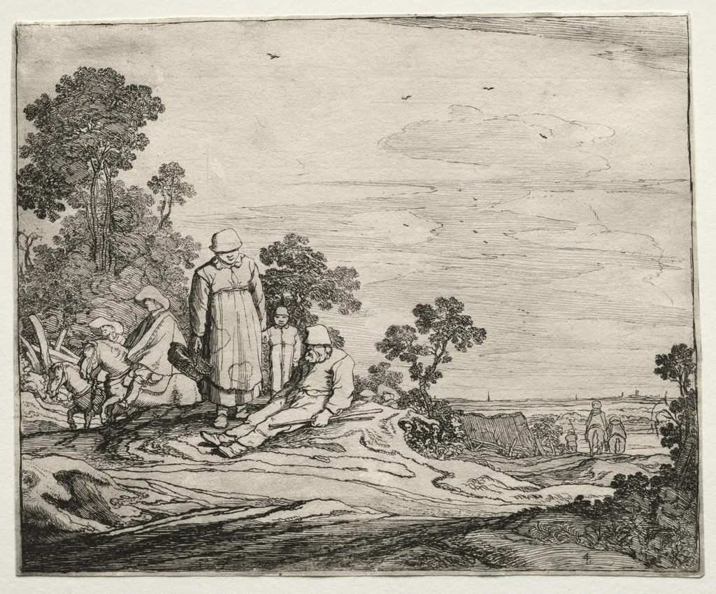 Landscape with Peasants, by Pieter de Molijn, 1626